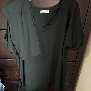 Zenana biker short and too set-black medium